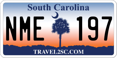 SC license plate NME197