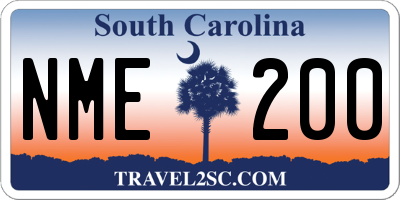 SC license plate NME200