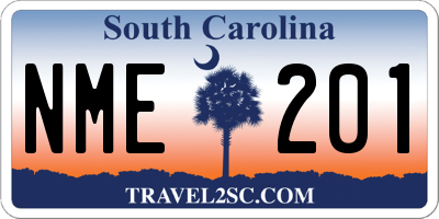 SC license plate NME201