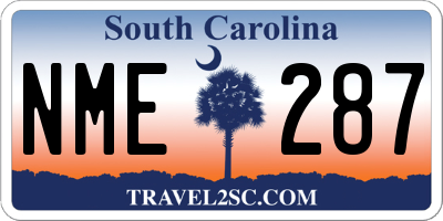 SC license plate NME287