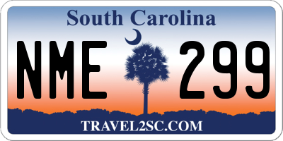 SC license plate NME299