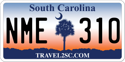 SC license plate NME310