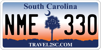 SC license plate NME330