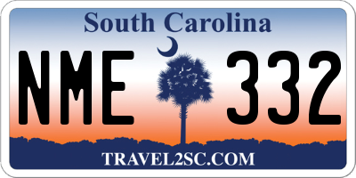 SC license plate NME332