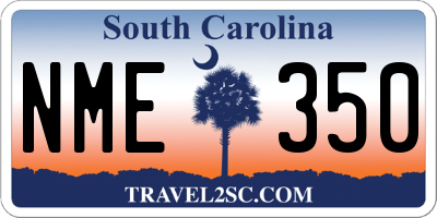 SC license plate NME350