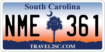 SC license plate NME361
