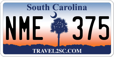SC license plate NME375