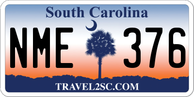 SC license plate NME376