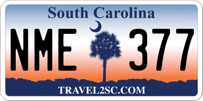 SC license plate NME377