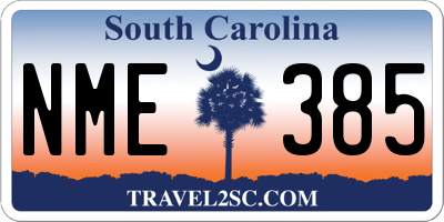 SC license plate NME385