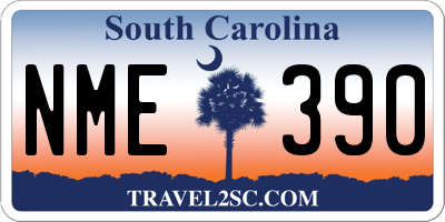 SC license plate NME390