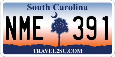 SC license plate NME391