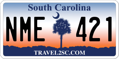 SC license plate NME421