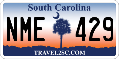 SC license plate NME429