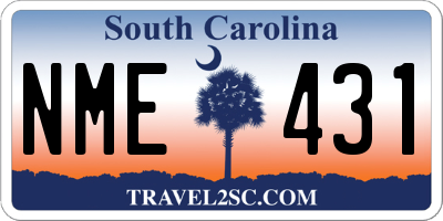 SC license plate NME431