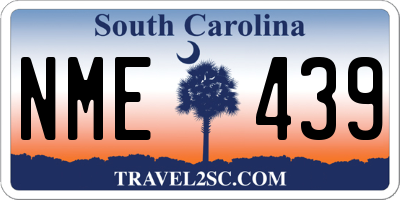 SC license plate NME439