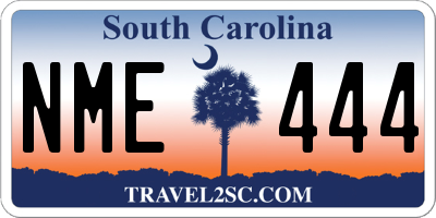 SC license plate NME444