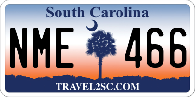 SC license plate NME466