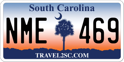 SC license plate NME469