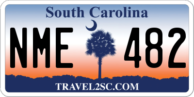SC license plate NME482