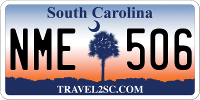 SC license plate NME506