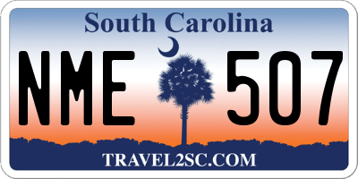 SC license plate NME507