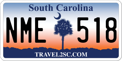 SC license plate NME518