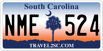 SC license plate NME524