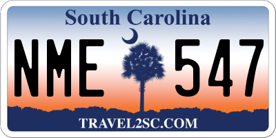 SC license plate NME547