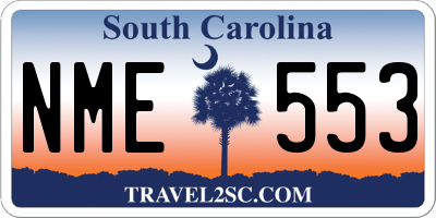 SC license plate NME553