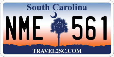 SC license plate NME561