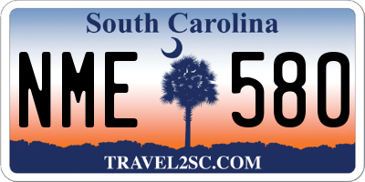 SC license plate NME580