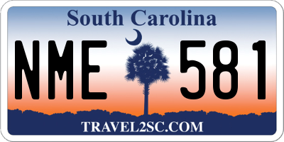 SC license plate NME581