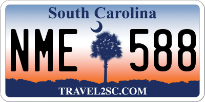 SC license plate NME588