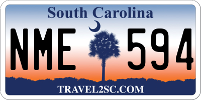 SC license plate NME594