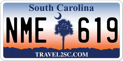 SC license plate NME619