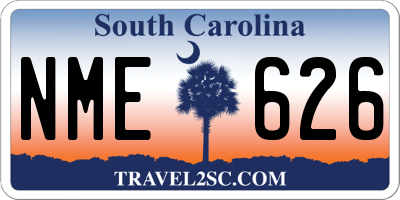 SC license plate NME626