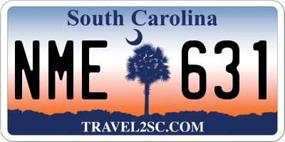 SC license plate NME631