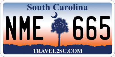 SC license plate NME665