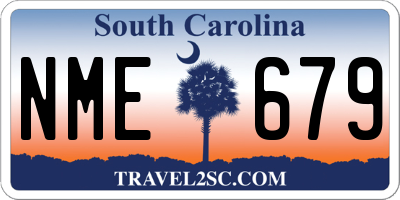 SC license plate NME679