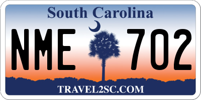 SC license plate NME702