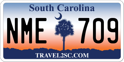 SC license plate NME709