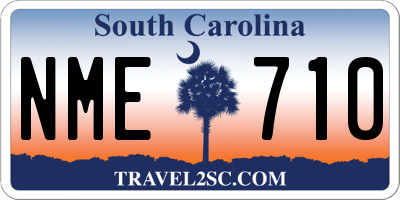 SC license plate NME710