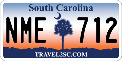SC license plate NME712