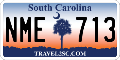 SC license plate NME713