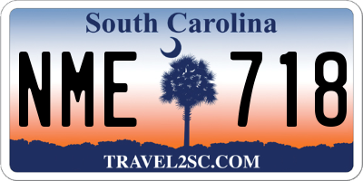 SC license plate NME718