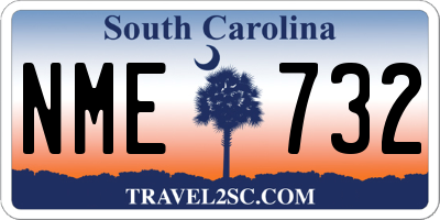 SC license plate NME732