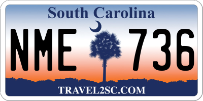 SC license plate NME736