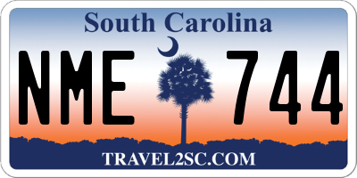 SC license plate NME744