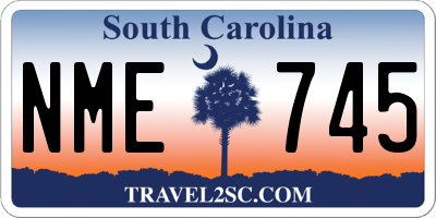 SC license plate NME745
